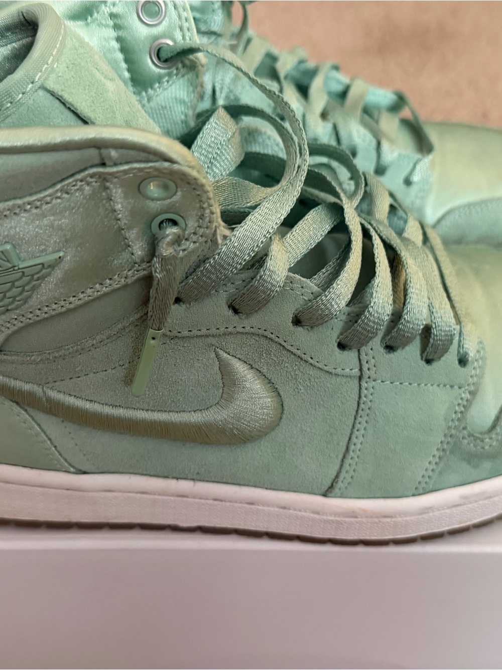 Jordan Women’s High-Top Sneakers in Mint Green